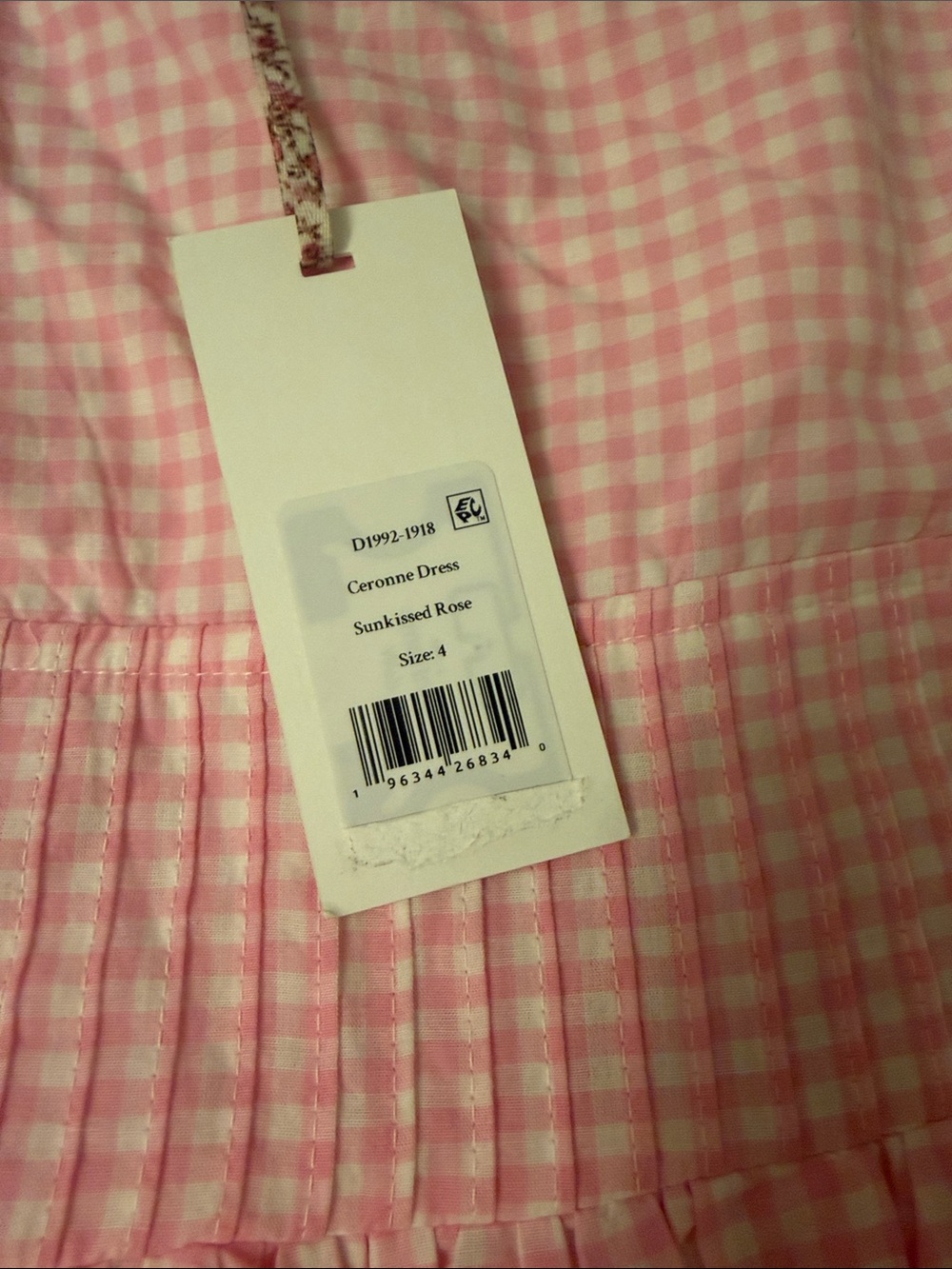 NWT! “LoveShackFancy” Pink dress, size 4US - Picture 5 of 5